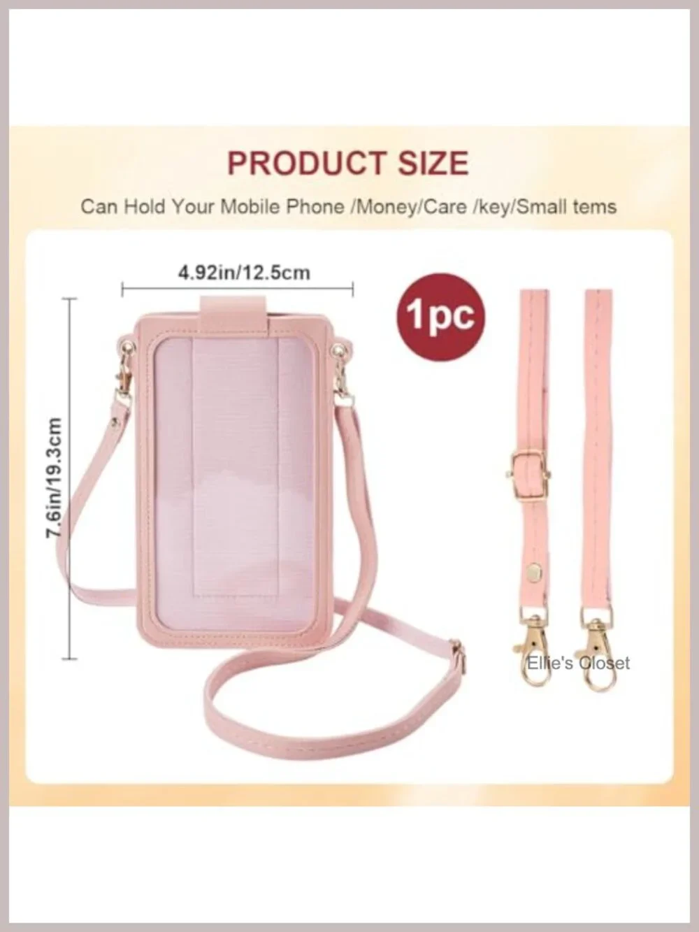 PU Leather Crossbody Bag Touch Screen Cell Phone Wallet Purse Mini Handbags